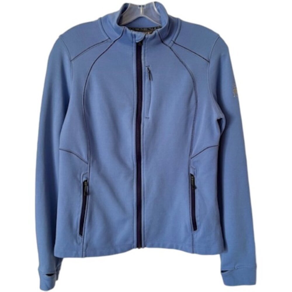 Smartwool PhD Full Zip Merino Wool Nylon Lightweight Jacket - Blue Black - M